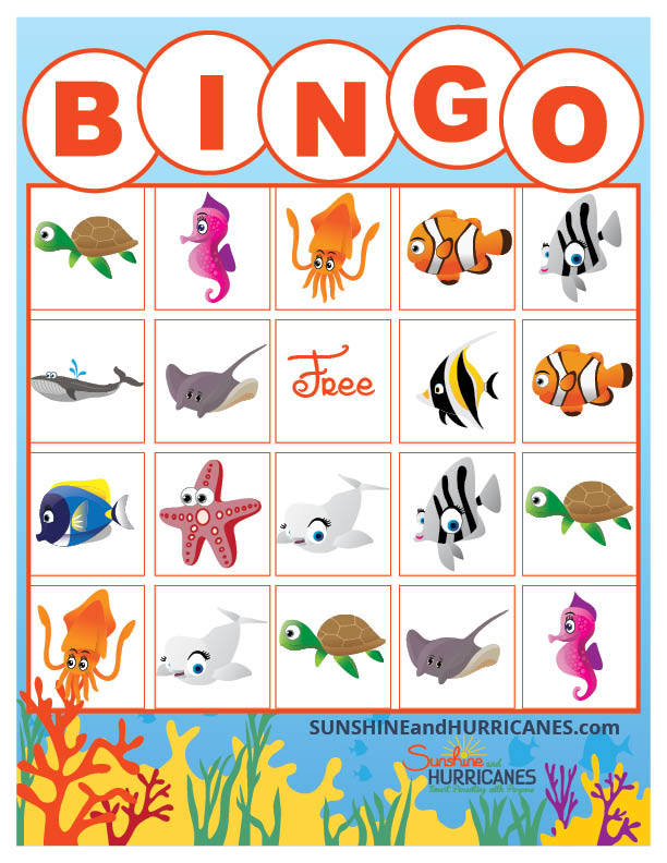 Finding Dory Games - Printable BINGO