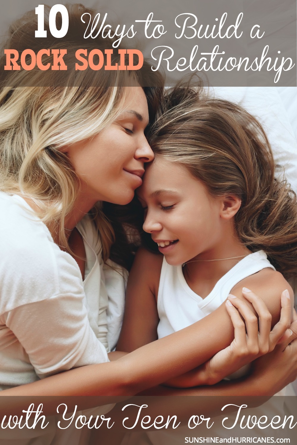 Navigating the tween and teen years can be difficult, but there are plenty of parents out there that will tell you that no matter how trying their teens are great kids. Here are 10 ways to build a rock solid relationship with your teen (or tween) . SunshineandHurricanes.com