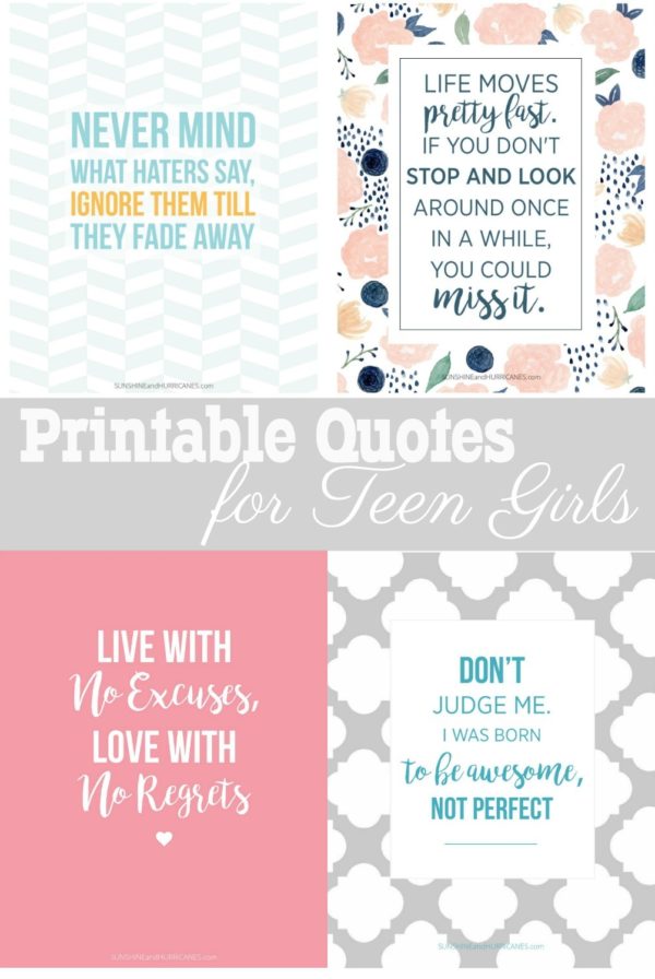 Printable Quotes for Teen Girls - Fun and Totally FREE