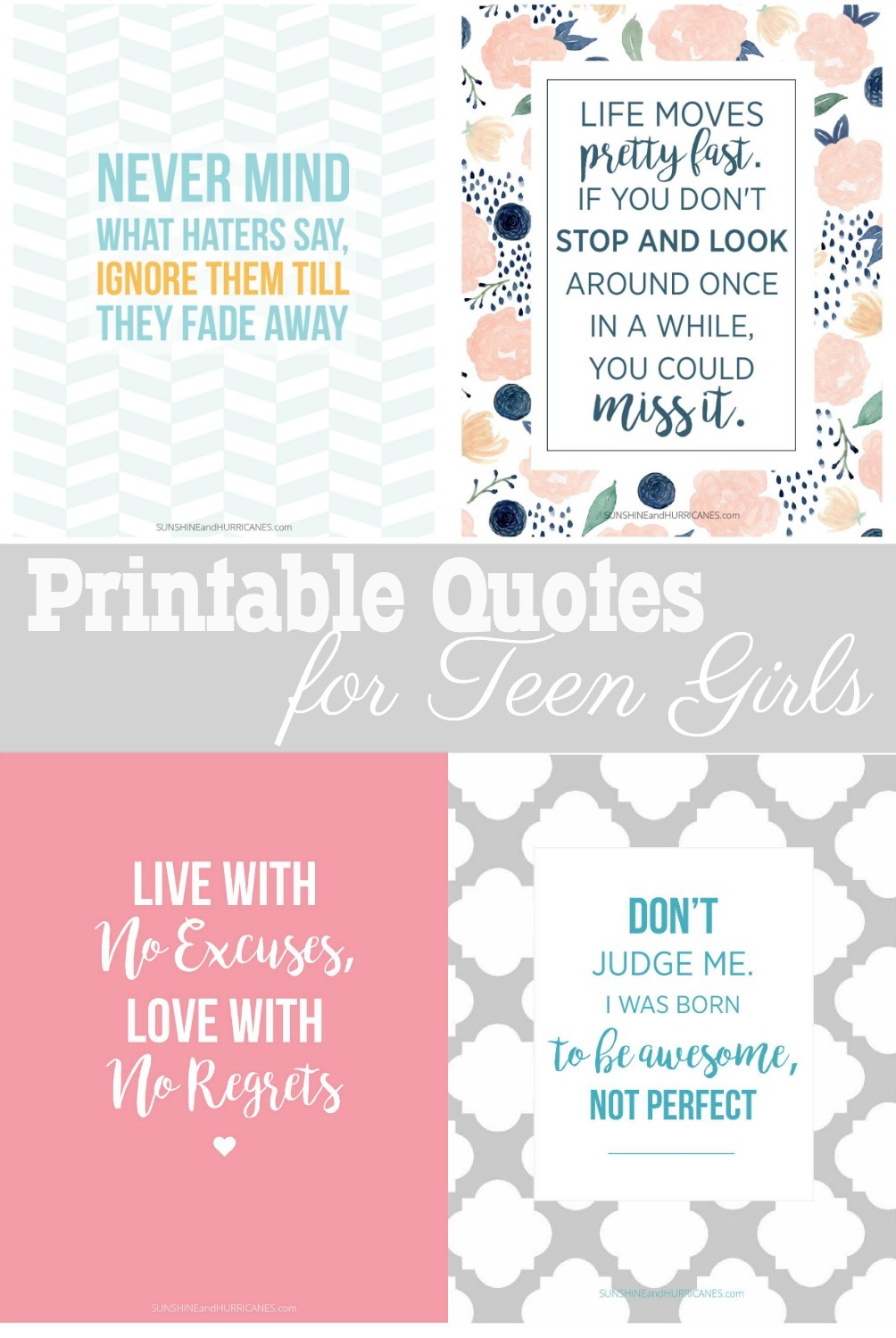 FREE Printable Quotes for Teen girls Perfect for a teen girl bedroom locker decor