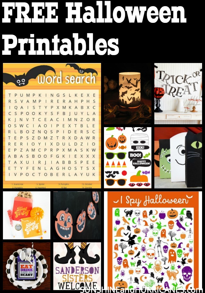 All the best free Halloween Printables for a party, decorating your home and a classroom Halloween party in one convenient place. Trick or Treat decor has never been so simple!