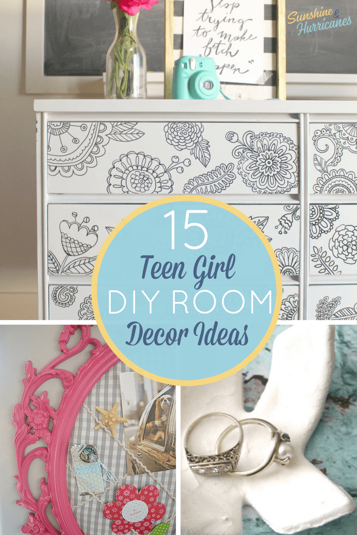 Teen Room Decor can be a bit tricky, especially when you have teen girls. So many ideas, but wow can it get expensive. Here are 15 DIY teen bedroom decor ideas that are stylish and fun and affordable. 