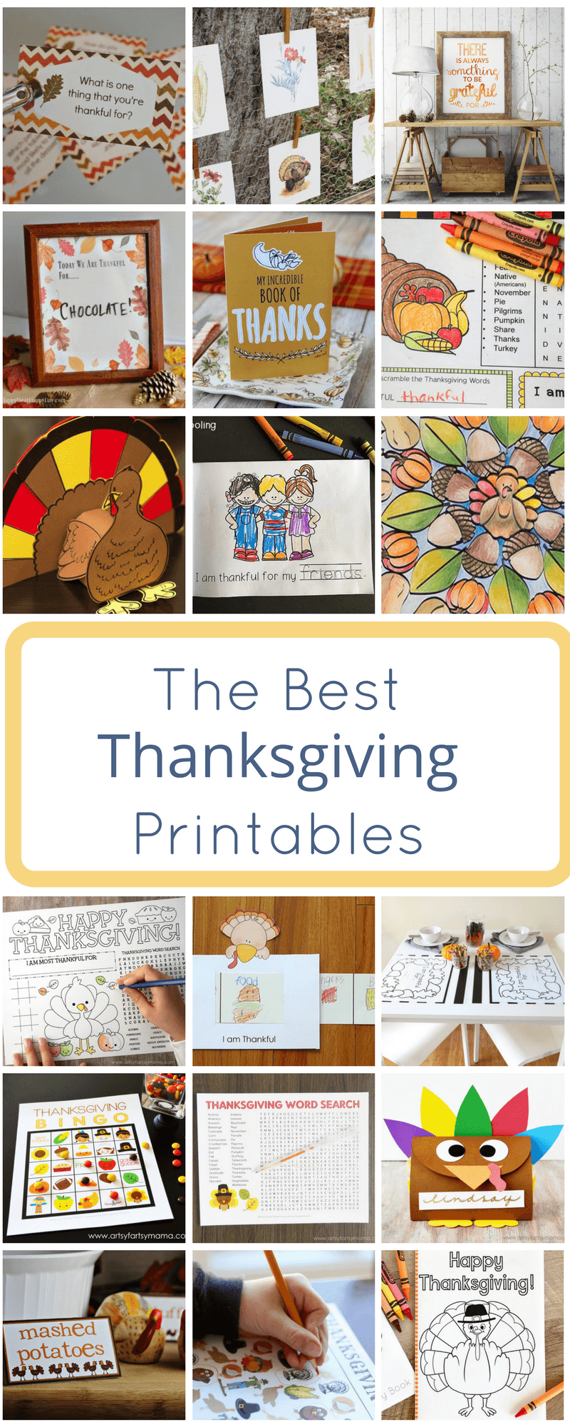 Thanksgiving Printables are a perfect way to add seasonal decor to your home, personalize your holiday table or just find fun holiday activities for the kids. 