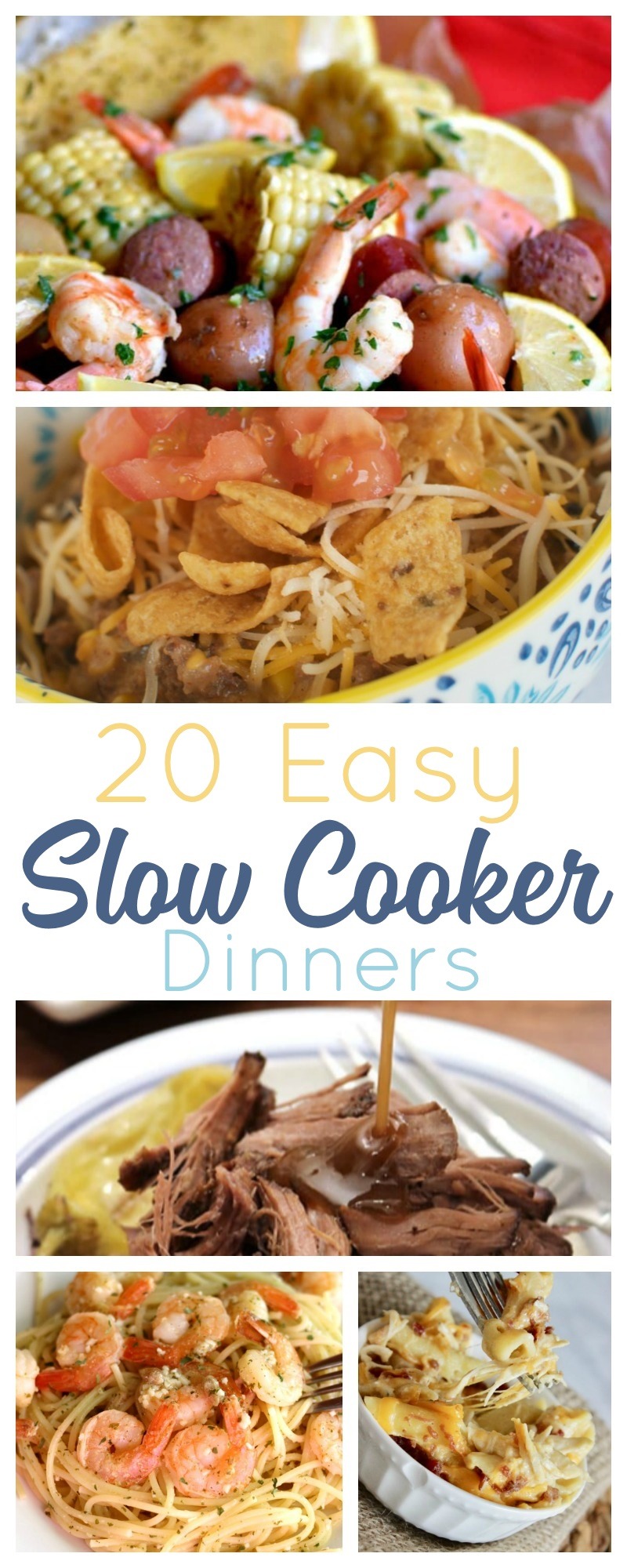 These 20 easy slow cooker recipes take dinner from difficult to done for busy families. 
