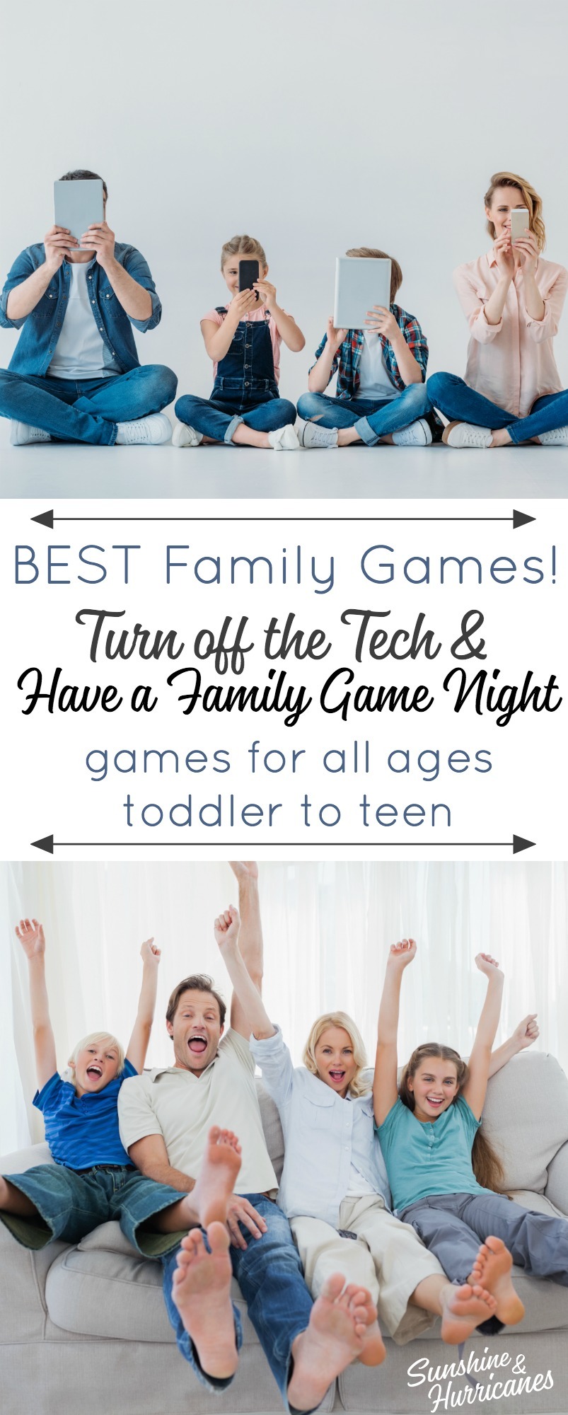 Best Family Games - Board Games for Toddlers to Board Games for Teens. Fun for the whole family to get you off your tech and bringing family game night back! 