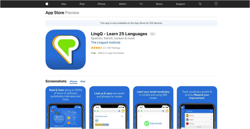 LingQ Learn 25 Languages. Foreign Language Learning App for Kids 