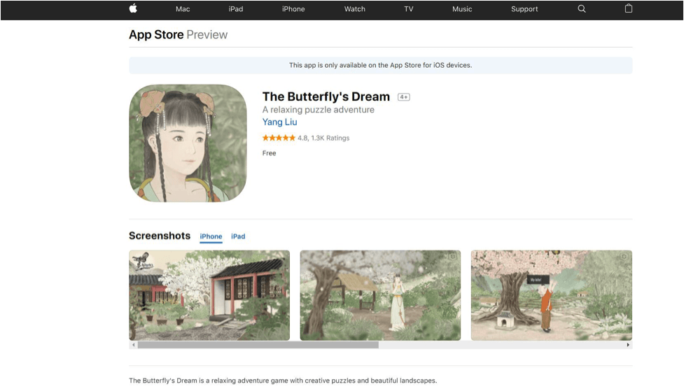 The Butterfly's Dream. Chinese Culture and Reading App for Kids 