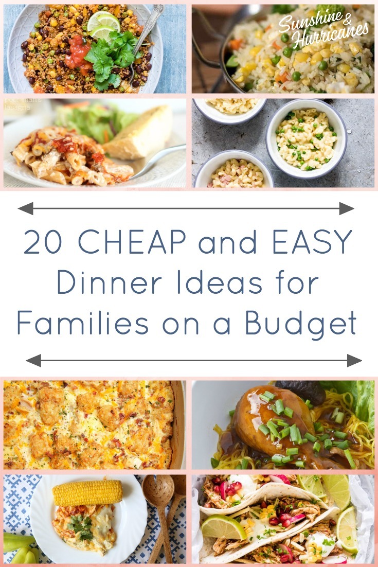 20 Easy and Cheap Dinner Ideas For Families on A Budget
