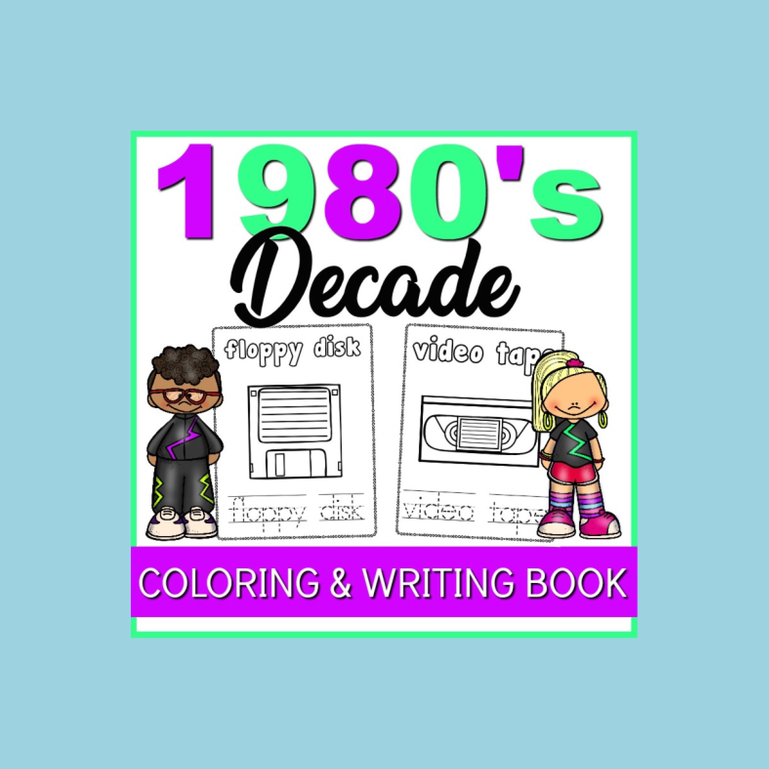 1980s coloring book for kids