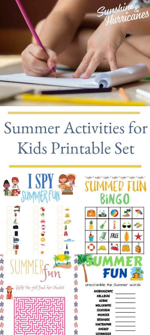 Summer Activities Printable Set Pin