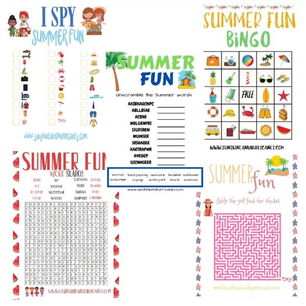 Summer Activities for Kids Printable Pack