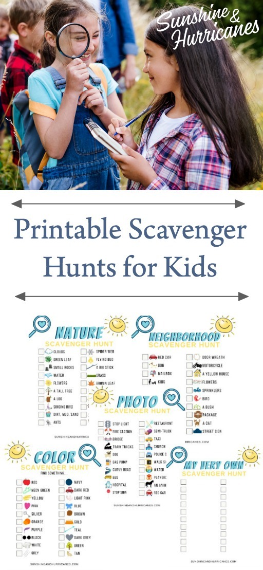 Printable Scavenger Hunt For Kids