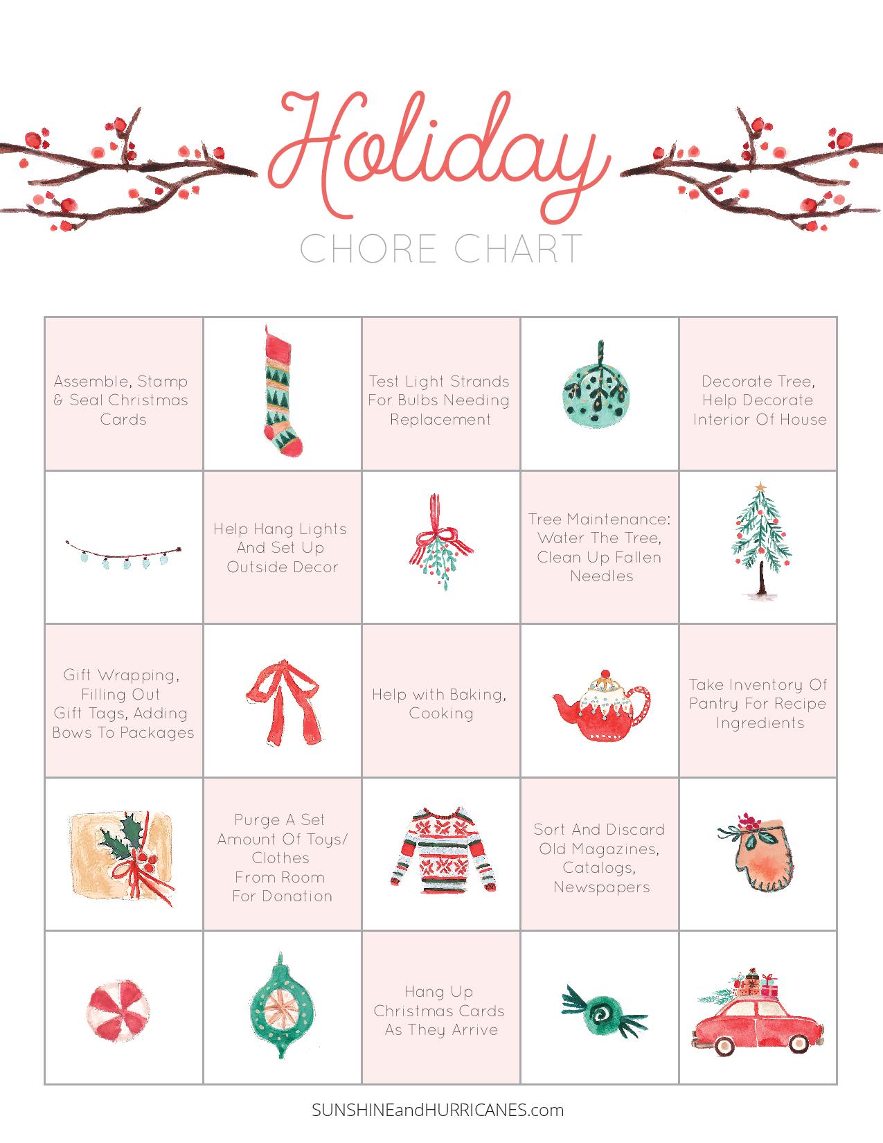 Holiday Chart 2018